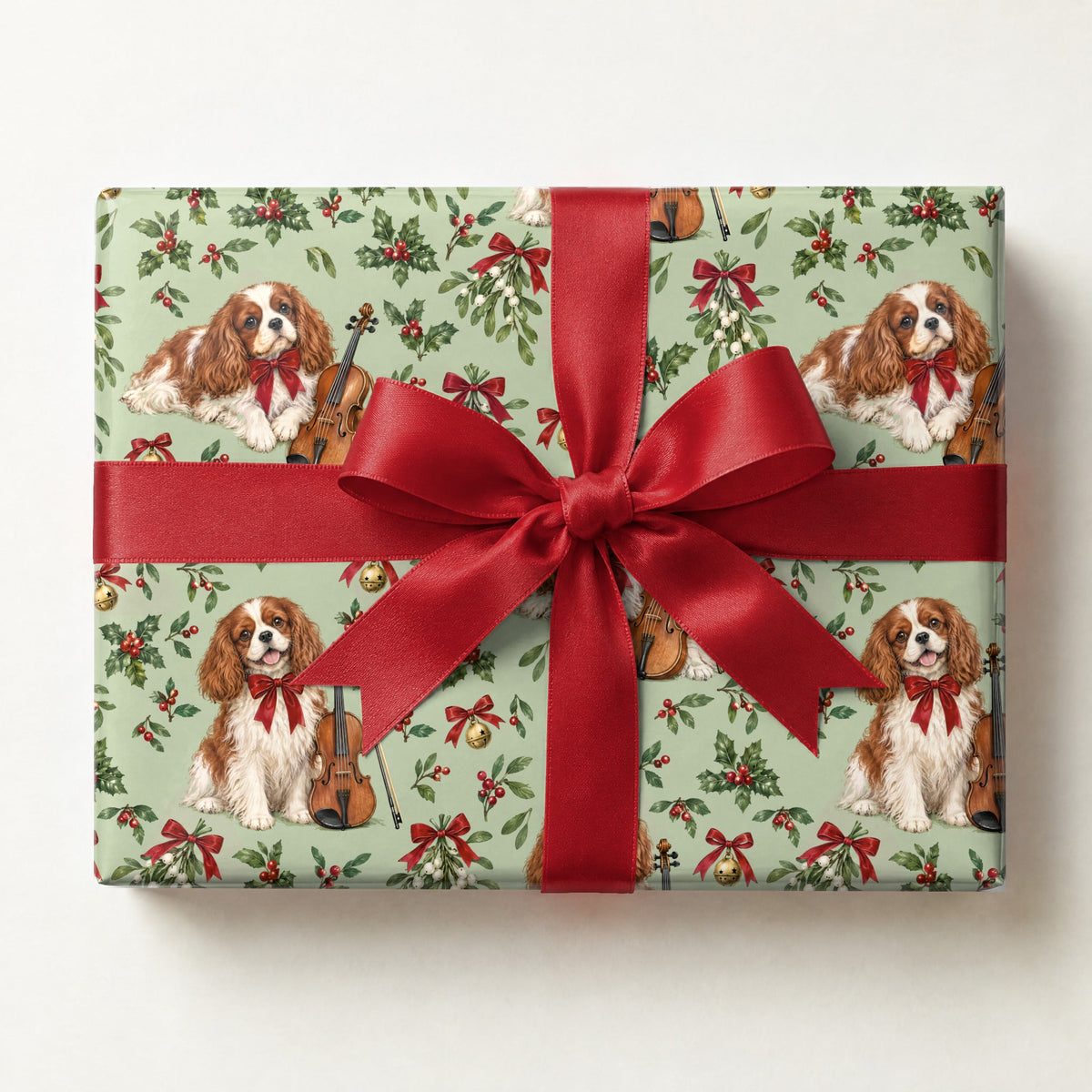 Cavalier Violin Christmas Wrapping Paper