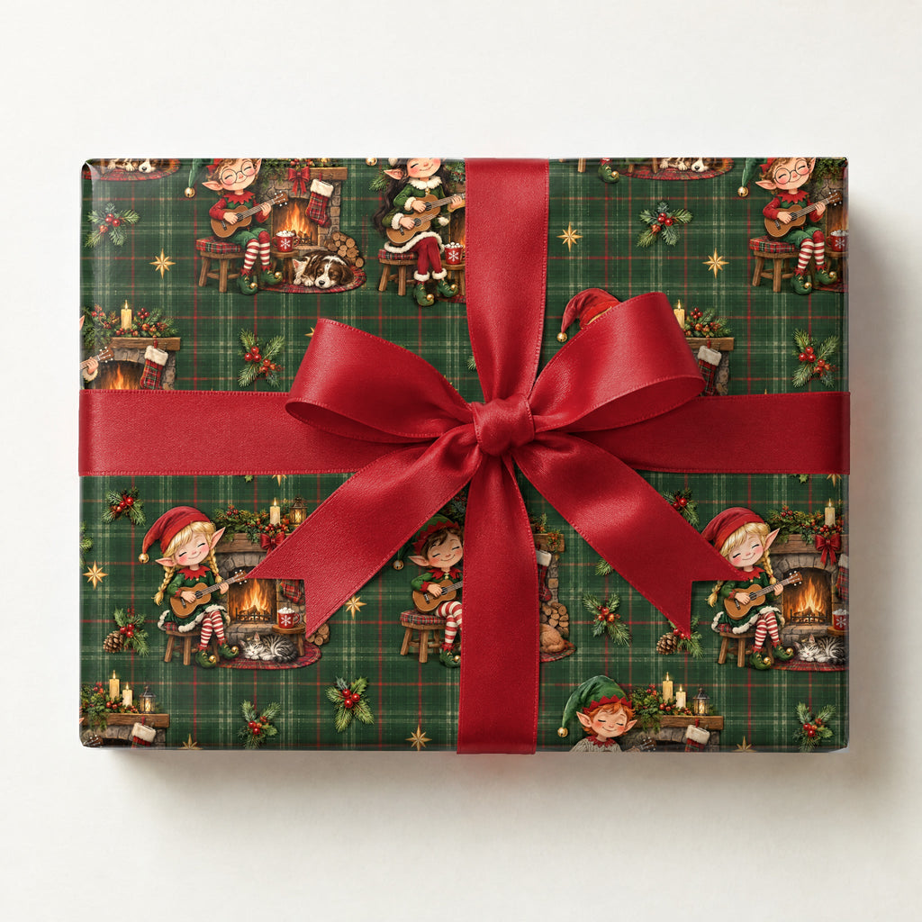 Elf Ukulele Cabin Wrapping Paper