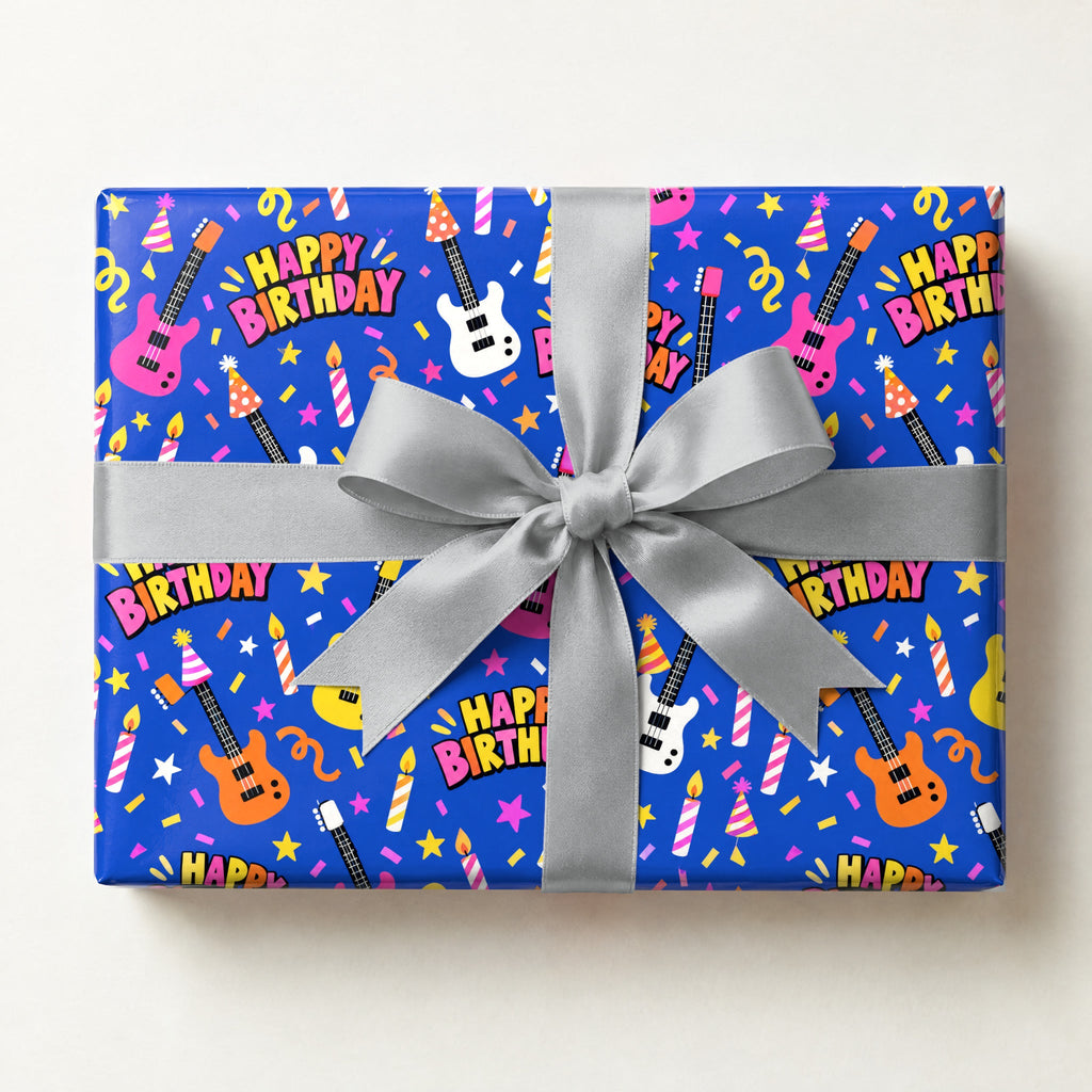 Happy Birthday Rock Star Wrapping Paper