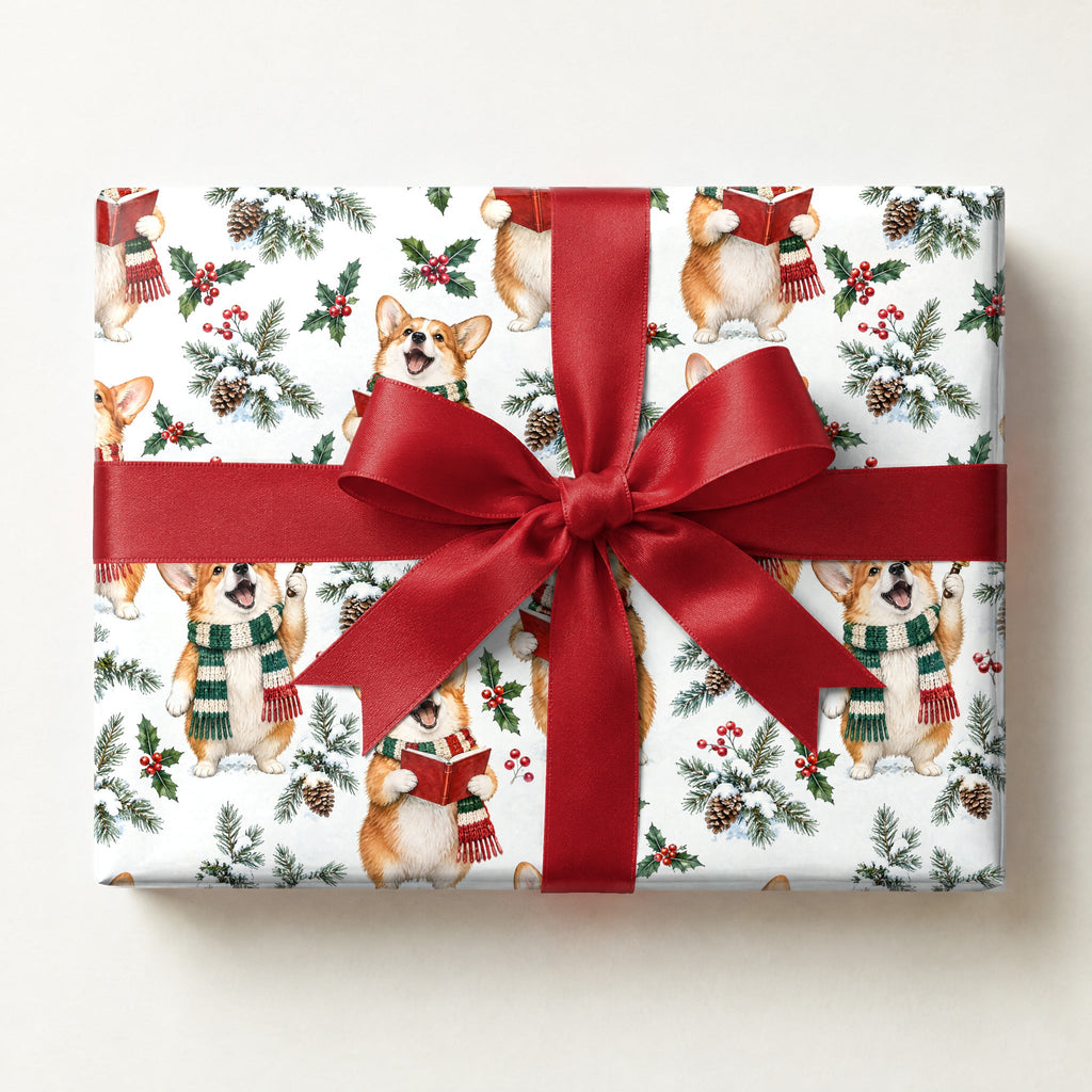 Corgi Carolers Wrapping Paper