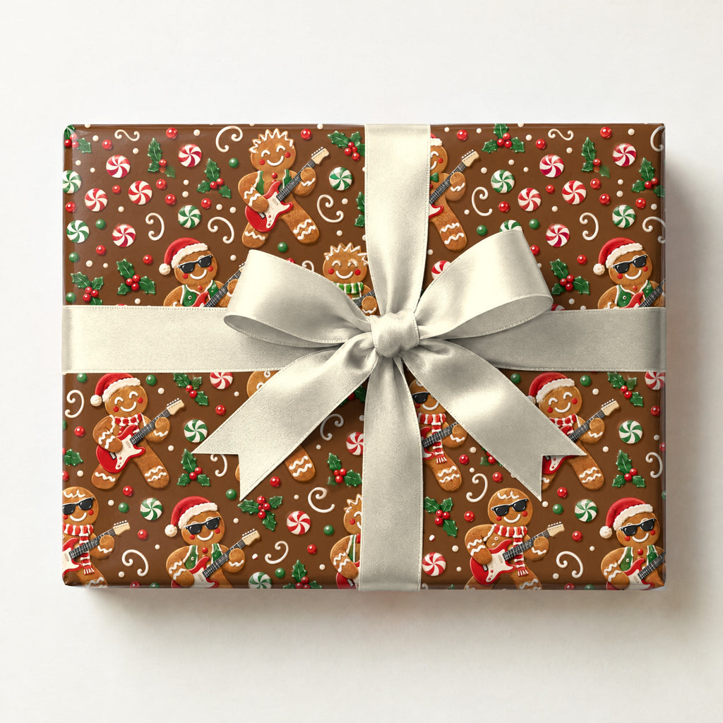 Gingerbread Rockstar Wrapping Paper