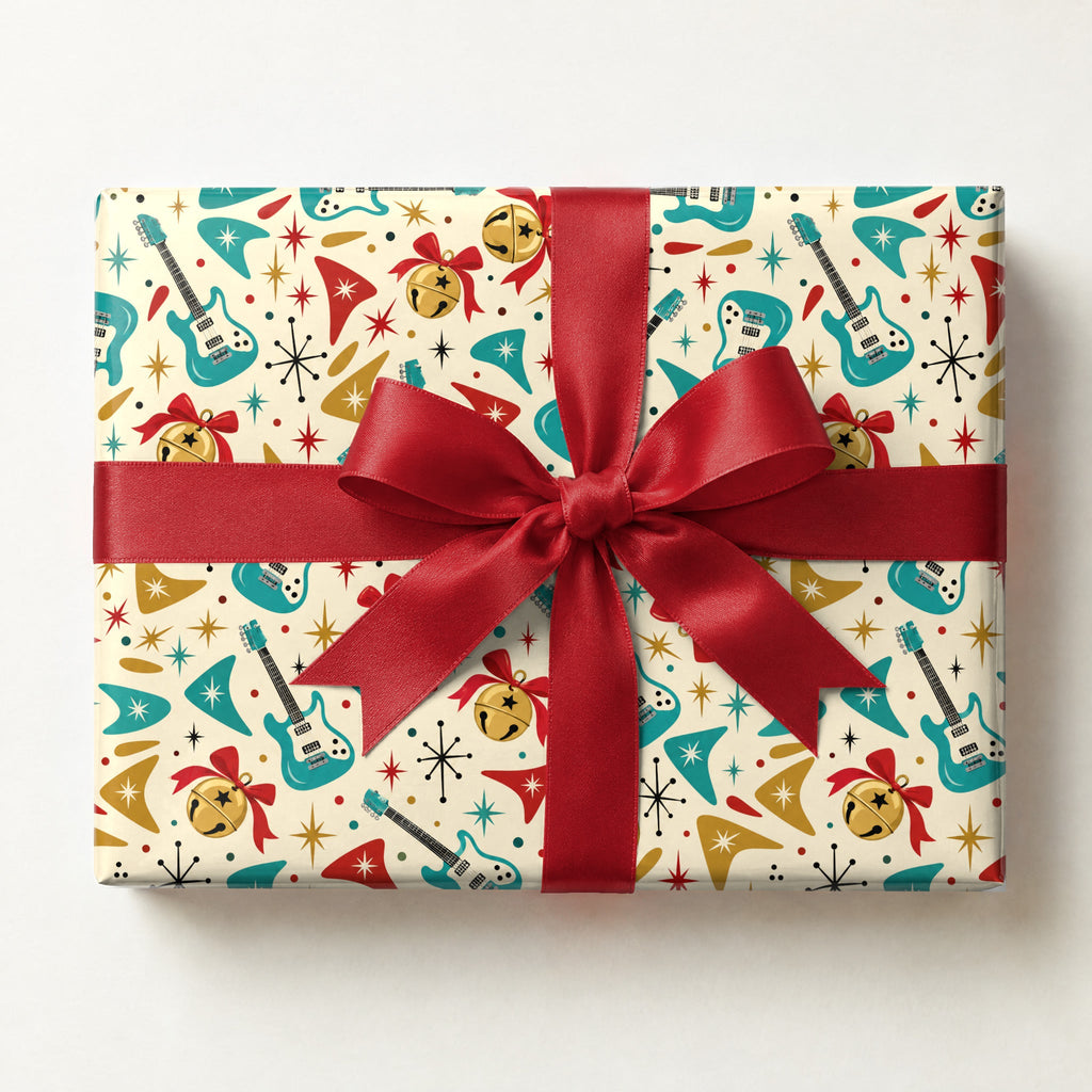 Jingle Bell Rock Retro Wrapping Paper