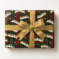 Holiday Plaid Piano Keys Wrapping Paper
