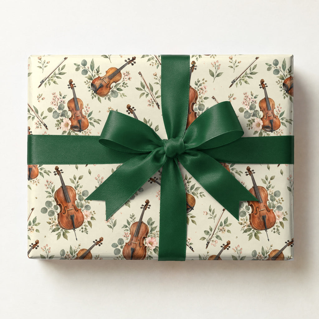 Watercolor Violin Wrapping Paper