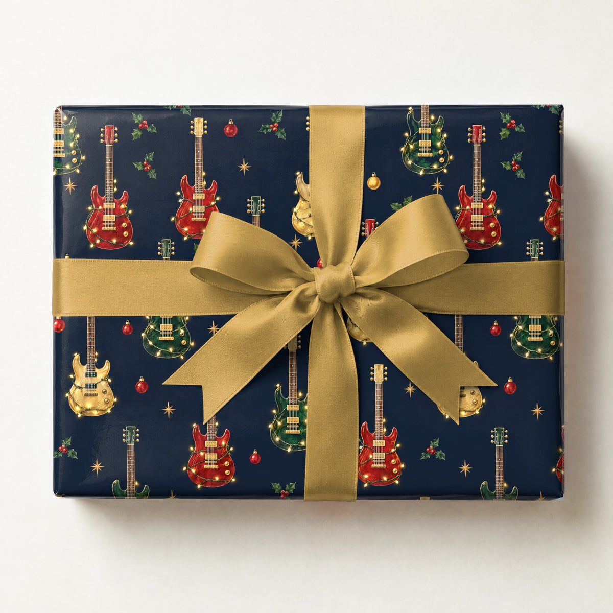 Electric Guitar String Lights Wrapping Paper