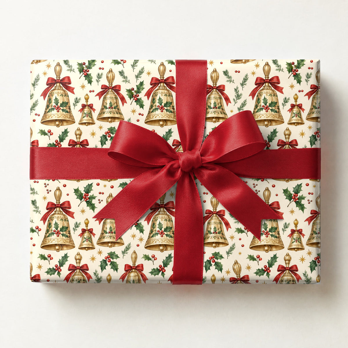 Bell Choir Holly Wrapping Paper
