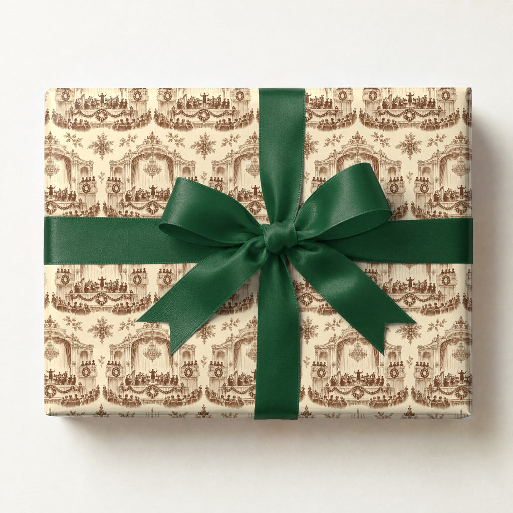 Vintage Concert Hall Toile Wrapping Paper