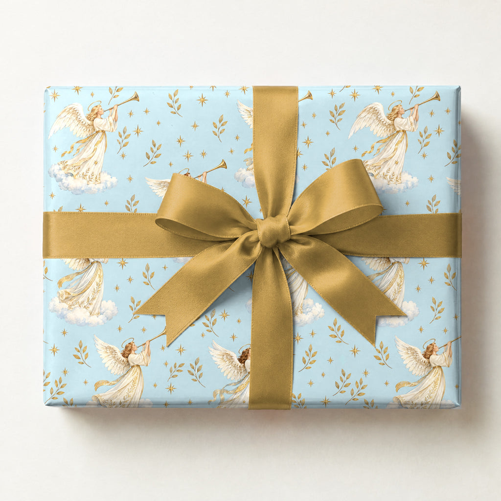 Angel Trumpet Fanfare Wrapping Paper