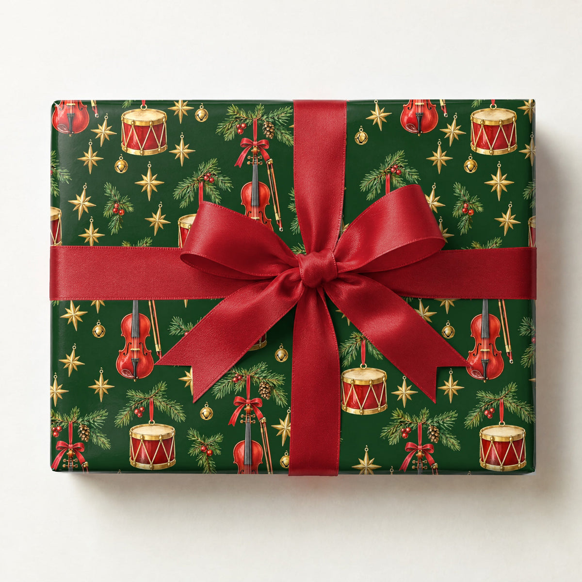 Ornament Instrument Boughs Wrapping Paper