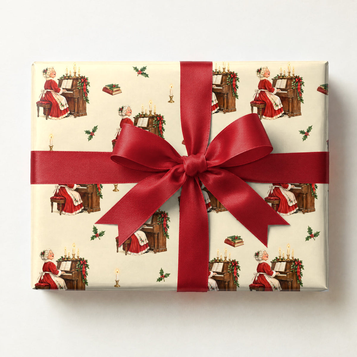 Mrs. Claus at the Piano Wrapping Paper