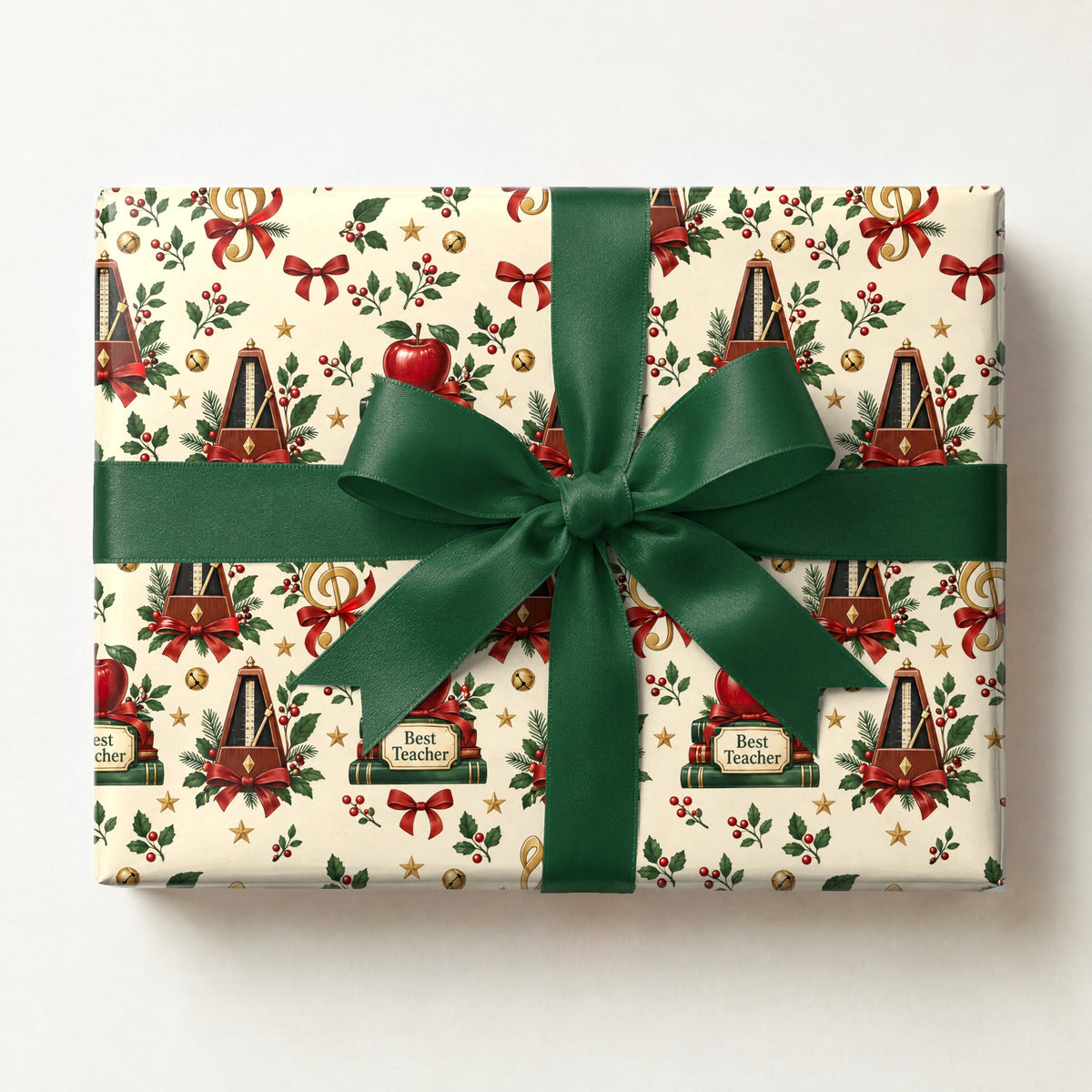 Music Teacher's Holiday Desk Wrapping Paper