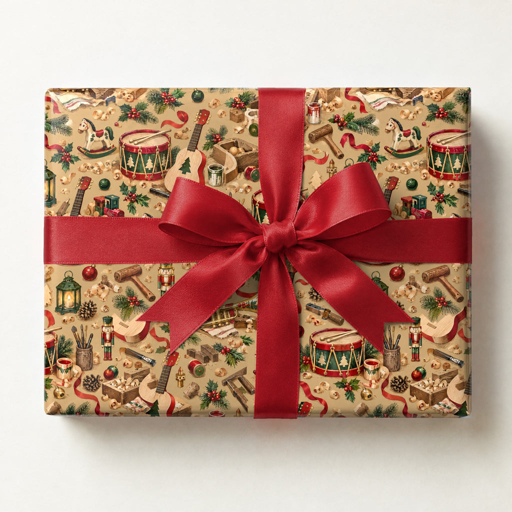 Santa's Instrument Workshop Wrapping Paper