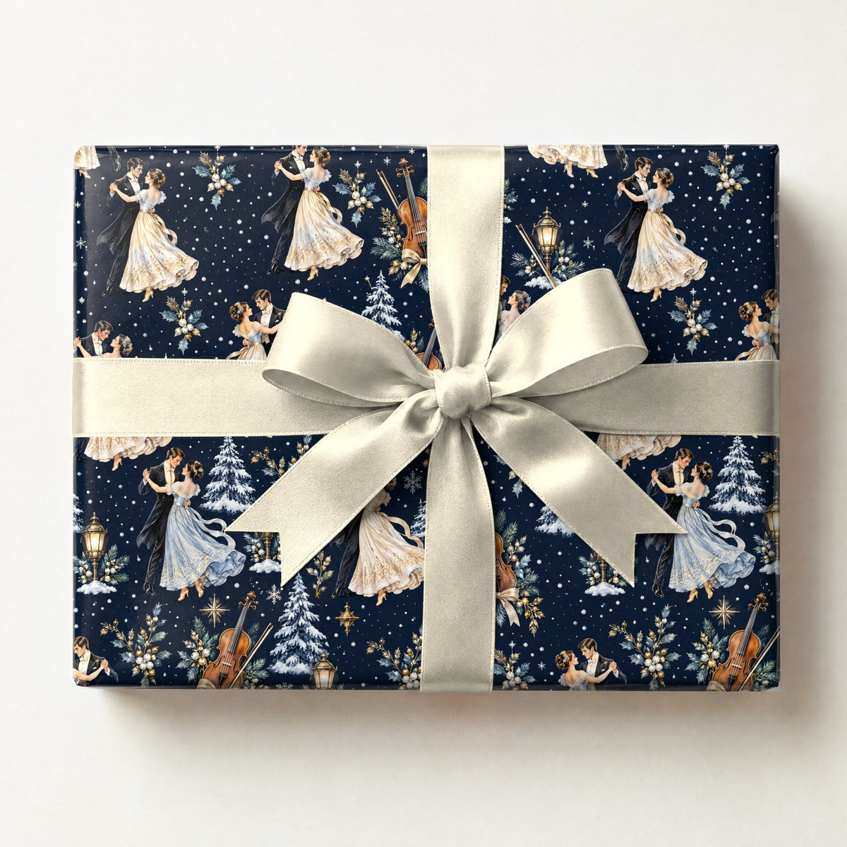 Winter Waltz Strings Wrapping Paper