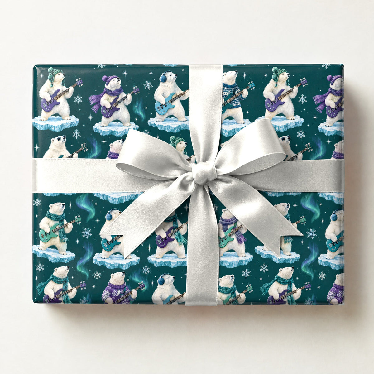 Polar Bear Bass Groove Wrapping Paper