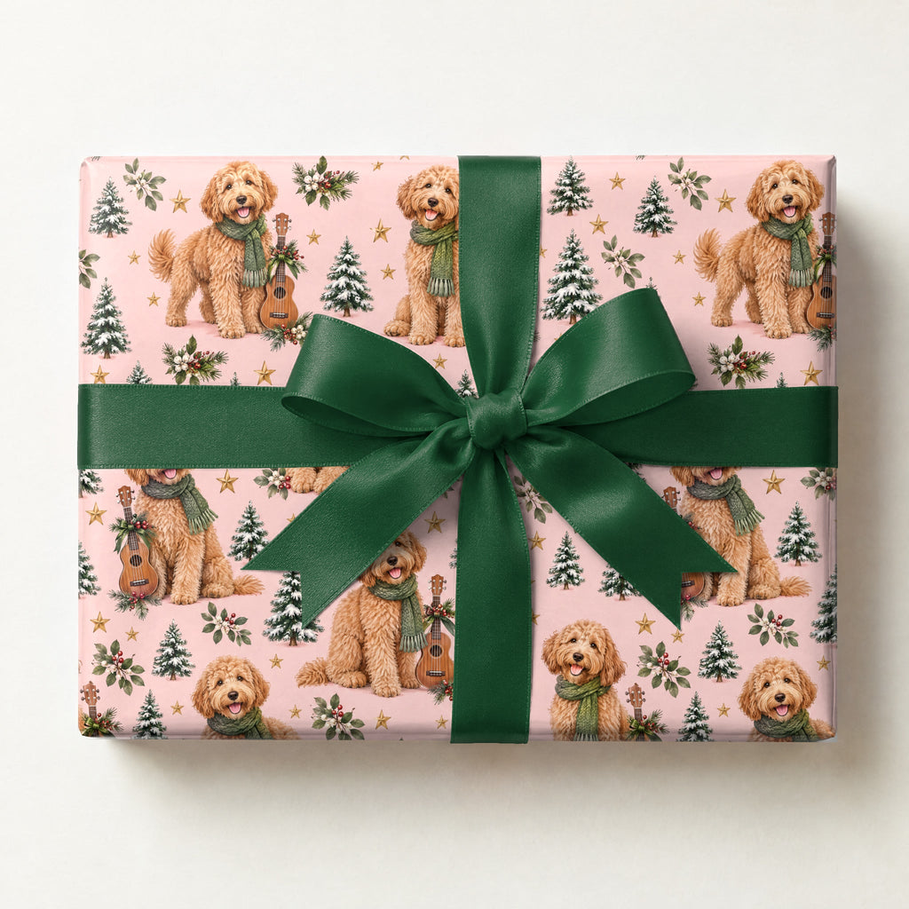 Goldendoodle Ukulele Christmas Wrapping Paper