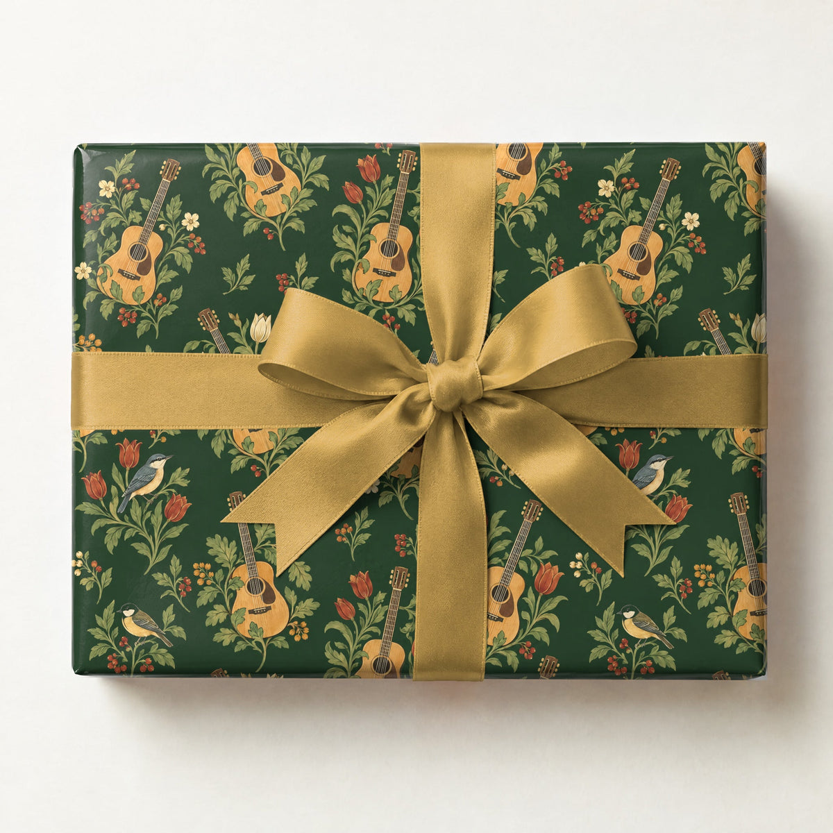 Guitar Botanical Toile Wrapping Paper