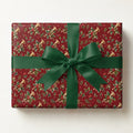Cranberry Brass Sprig Wrapping Paper