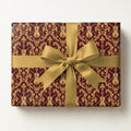 Crimson Cello Scrollwork Wrapping Paper