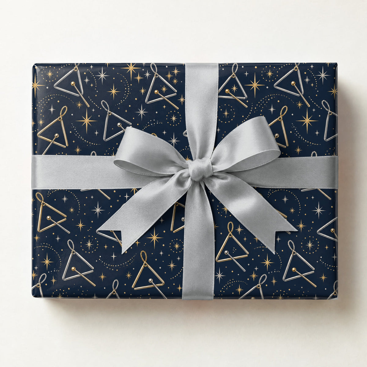 Twinkling Triangle Stars Wrapping Paper