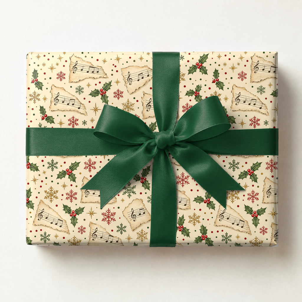 Christmas Songbook Confetti Wrapping Paper