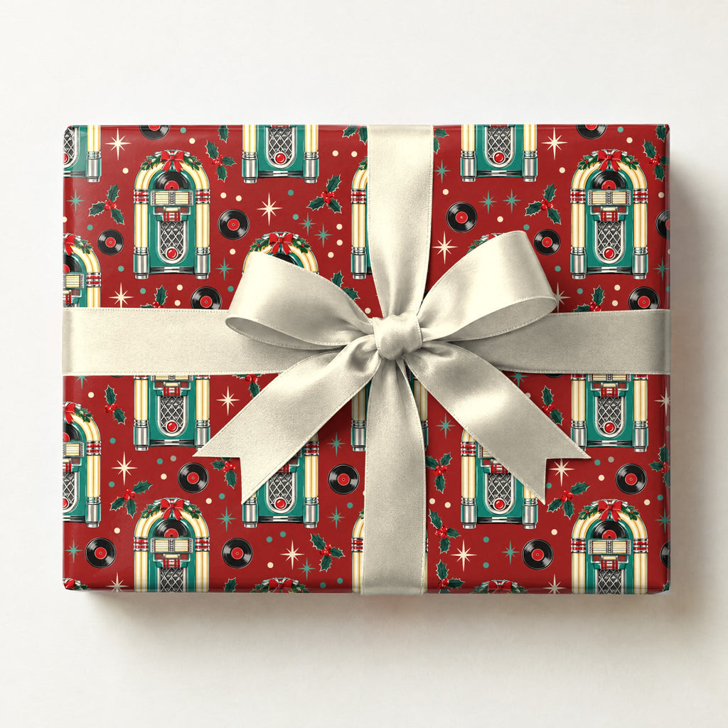 Holiday Jukebox Diner Wrapping Paper