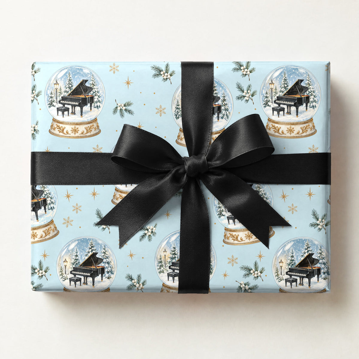 Grand Piano Snowglobe Wrapping Paper