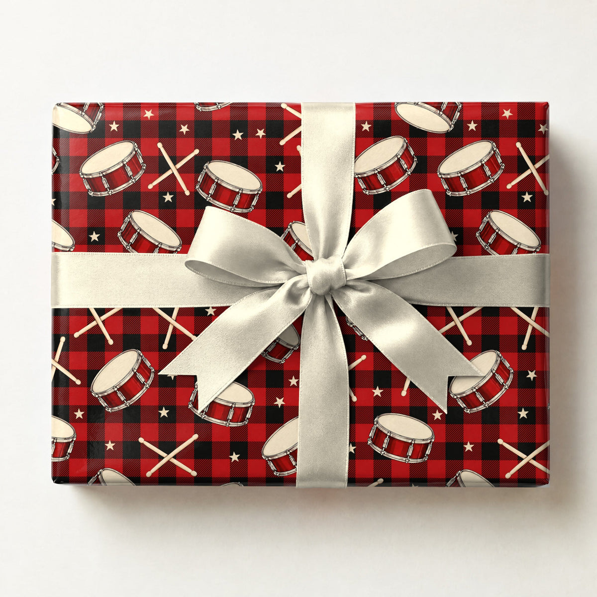 Buffalo Plaid Drumsticks Wrapping Paper