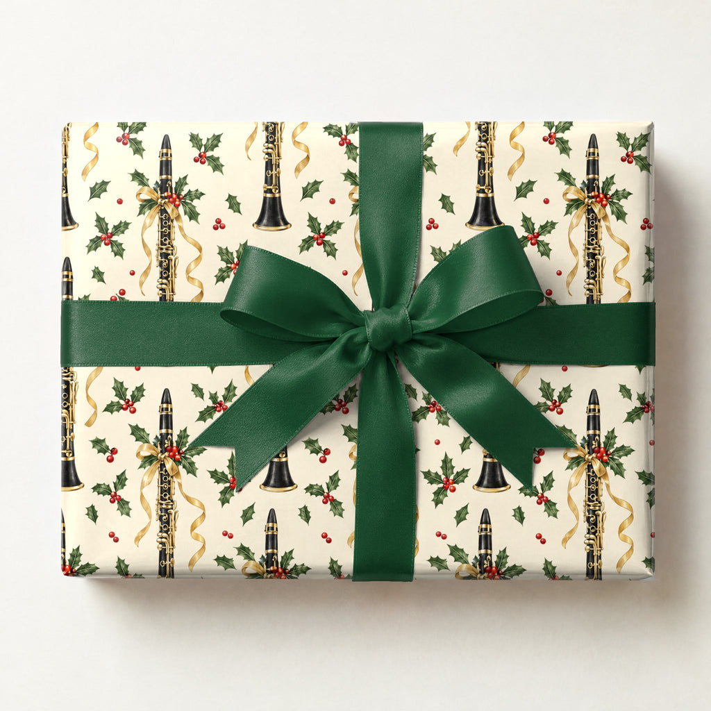 Clarinet Carol Scatter Wrapping Paper