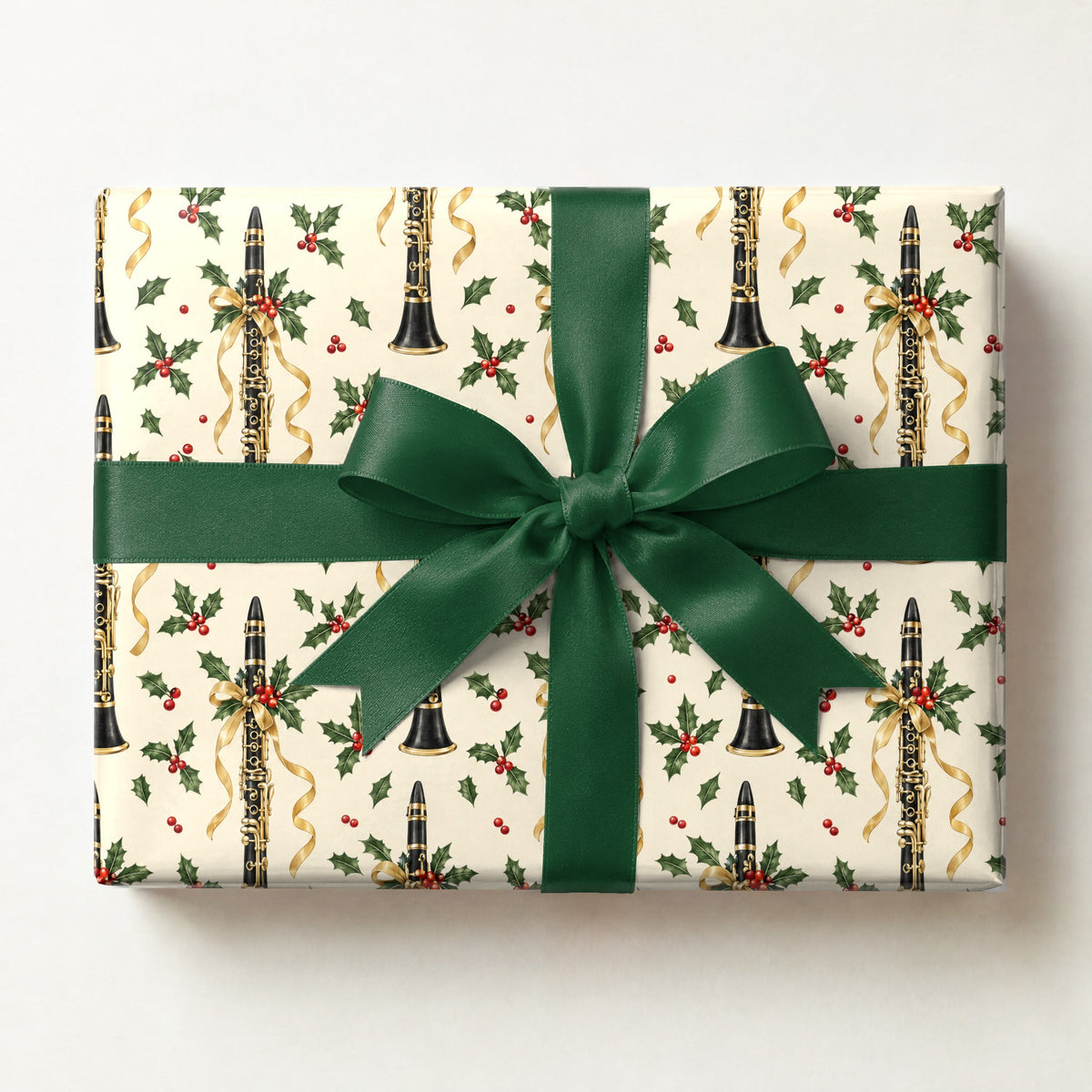 Clarinet Carol Scatter Wrapping Paper