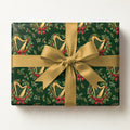 Harp Holly Wreath Wrapping Paper