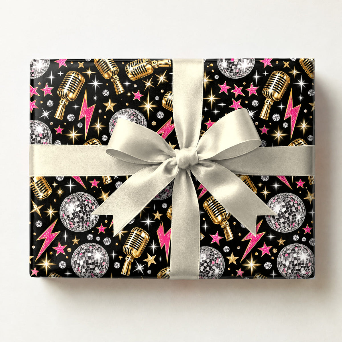 Disco Rock Star Glam Wrapping Paper