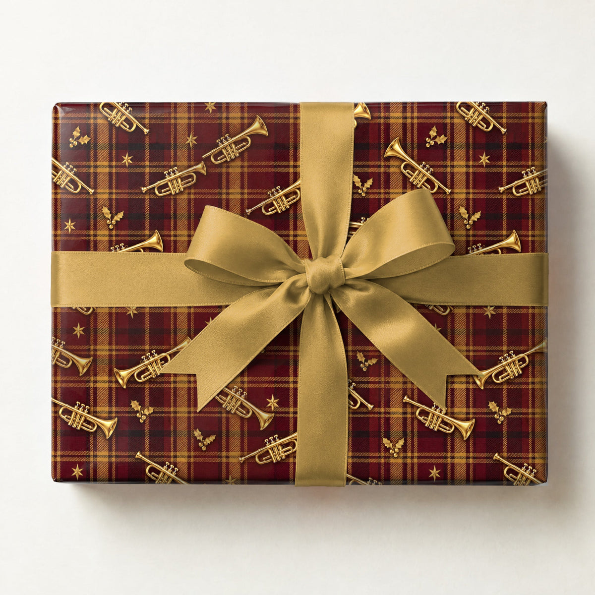 Tartan Trumpet Parade Wrapping Paper