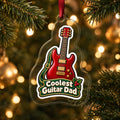 Coolest Guitar Dad Christmas Ornament