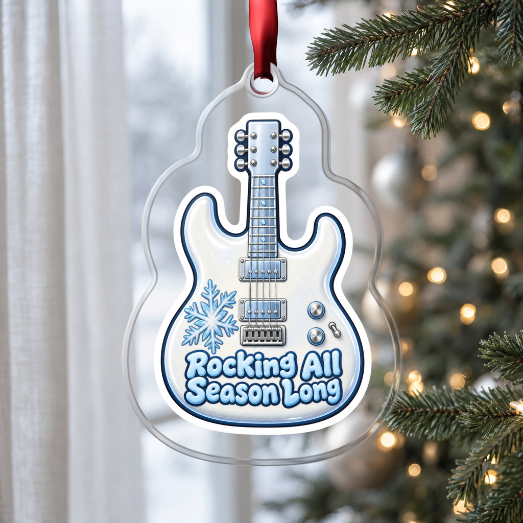 Rocking All Season Electric Guitar Christmas Ornament