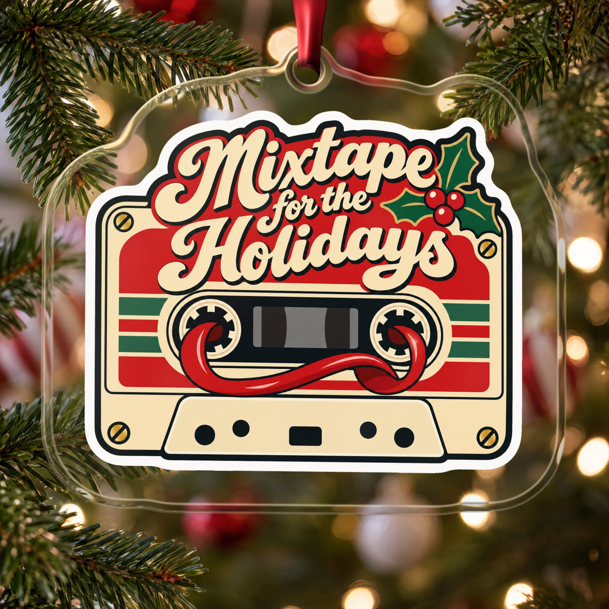Mixtape for the Holidays Cassette Christmas Ornament