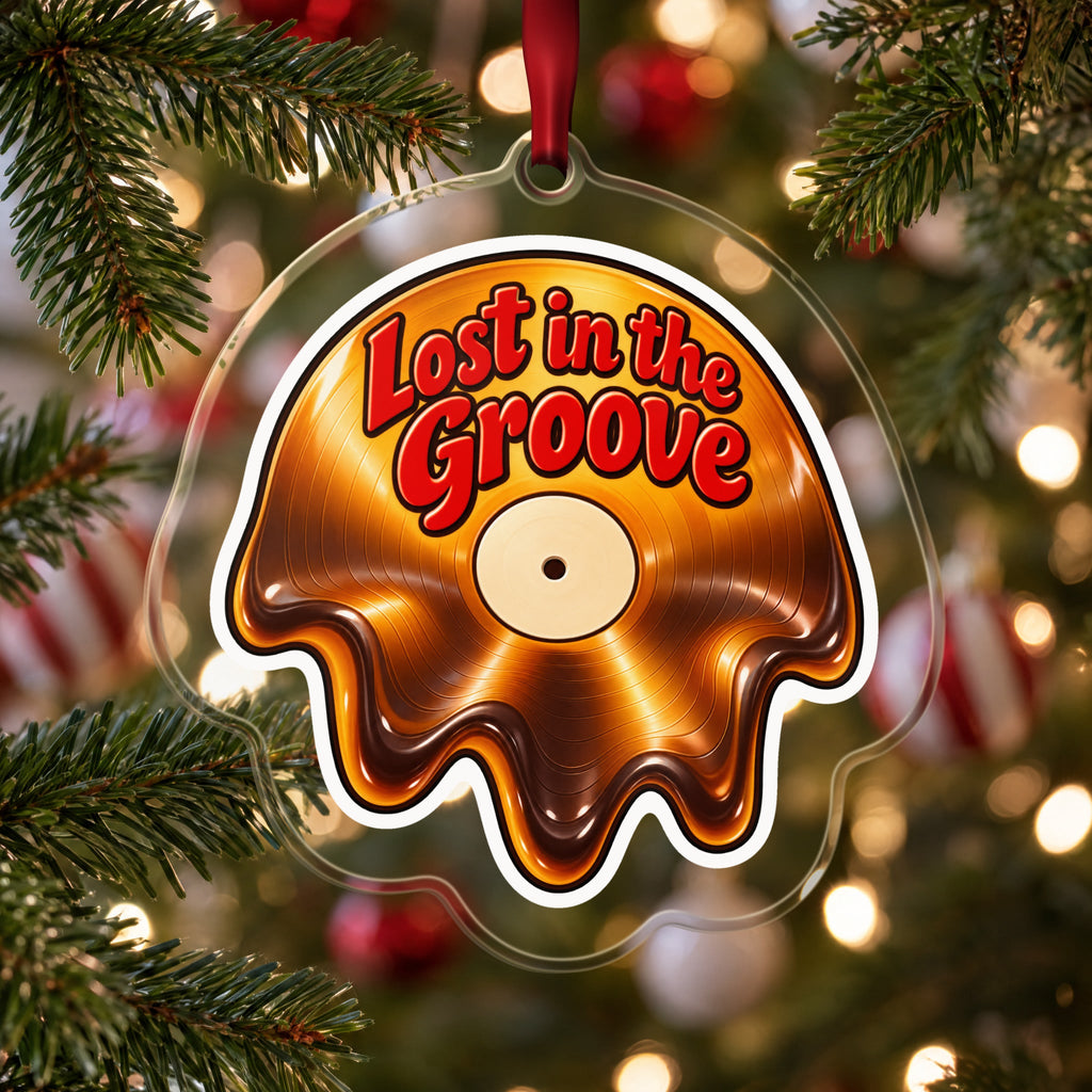 Lost in the Groove Melting Vinyl Christmas Ornament