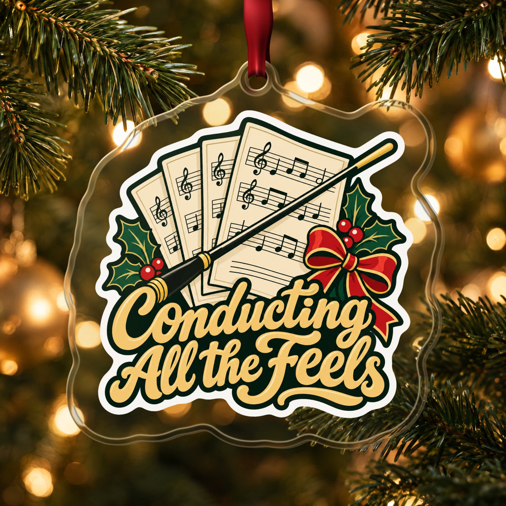 Conducting All the Feels Baton Christmas Ornament