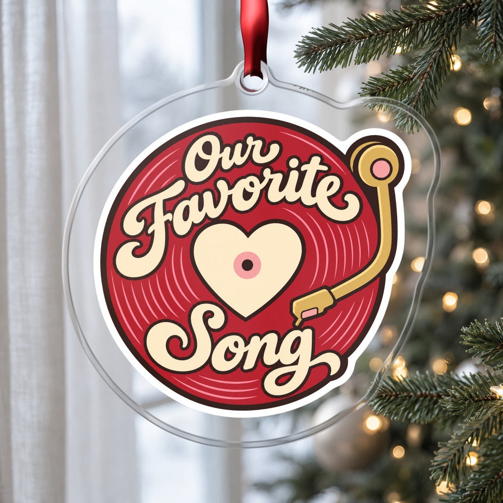Our Favorite Song Vinyl Record Christmas Ornament