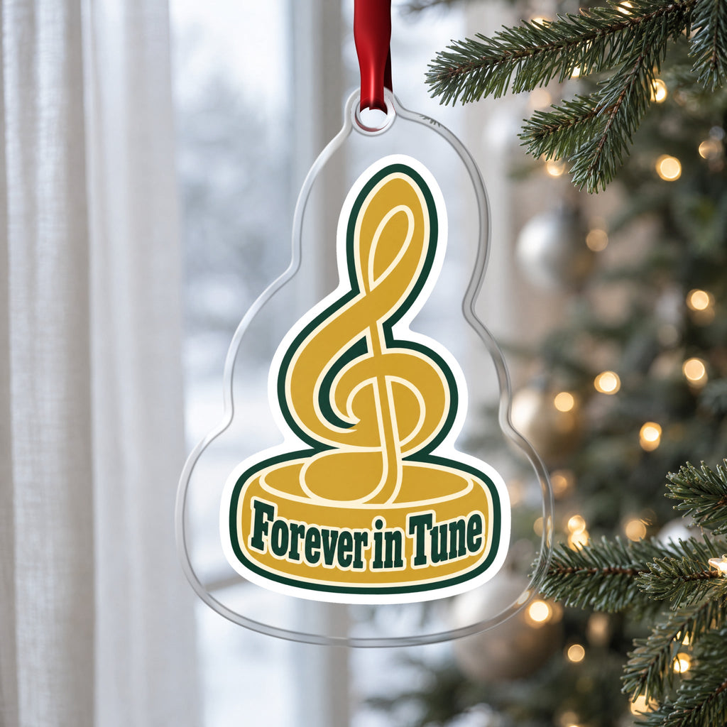 Forever in Tune Treble Clef Christmas Ornament