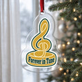Forever in Tune Treble Clef Christmas Ornament