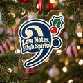 Low Notes, High Spirits Bass Clef Christmas Ornament