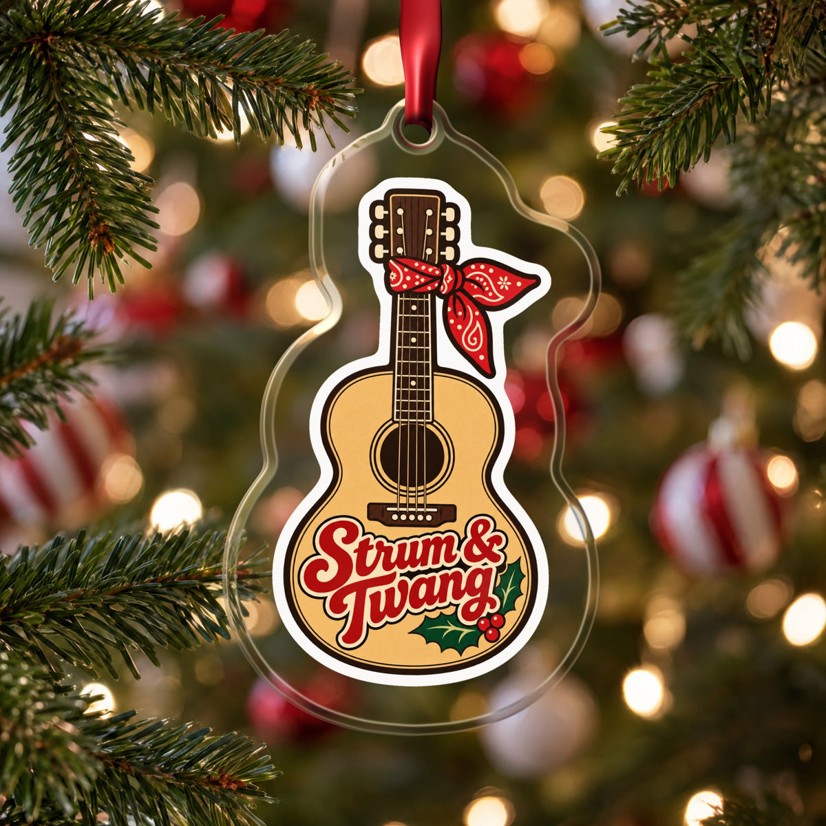 Strum & Twang Country Guitar Christmas Ornament