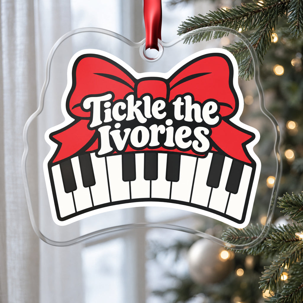 Tickle the Ivories Piano Keys Christmas Ornament