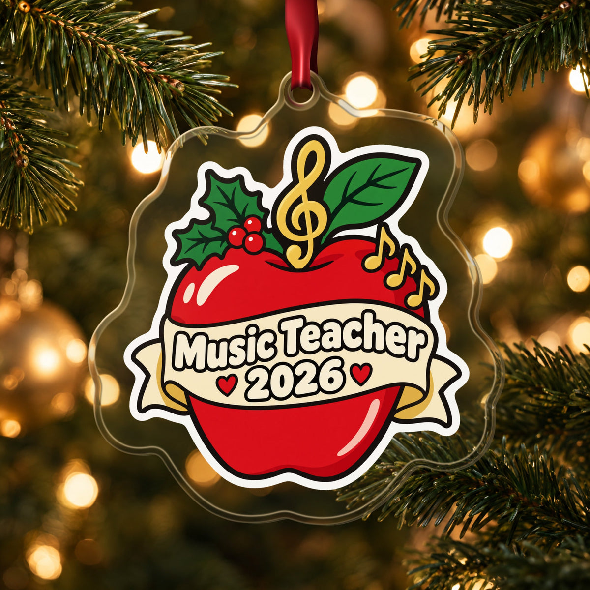 Music Teacher 2026 Christmas Ornament