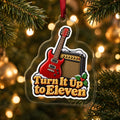 Turn It Up to Eleven Guitar and Amp Christmas Ornament
