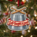 Self-Taught & Loud Bucket Drummer Christmas Ornament