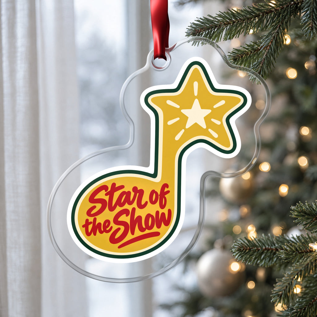 Star of the Show Music Note Christmas Ornament