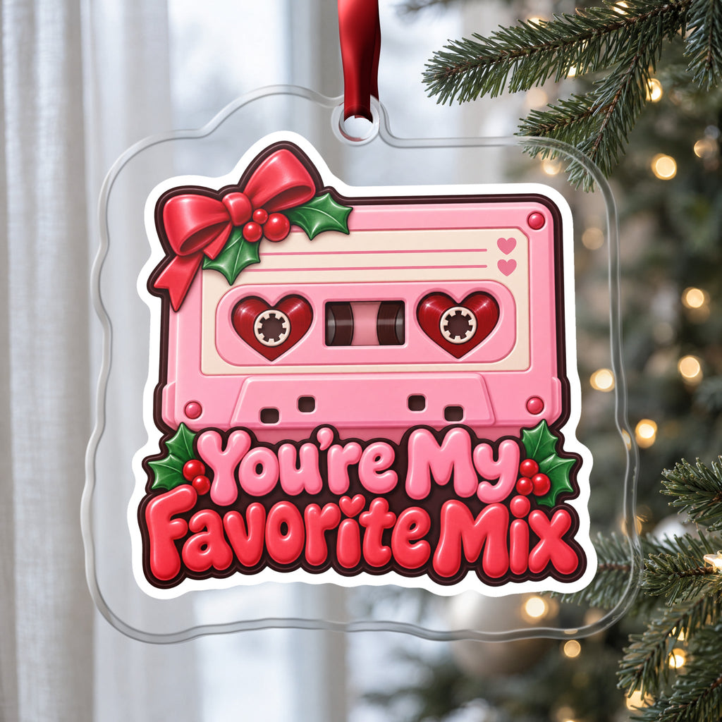 You're My Favorite Mix Cassette Christmas Ornament