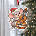 Small Mouse, Big Sound Cello Christmas Ornament