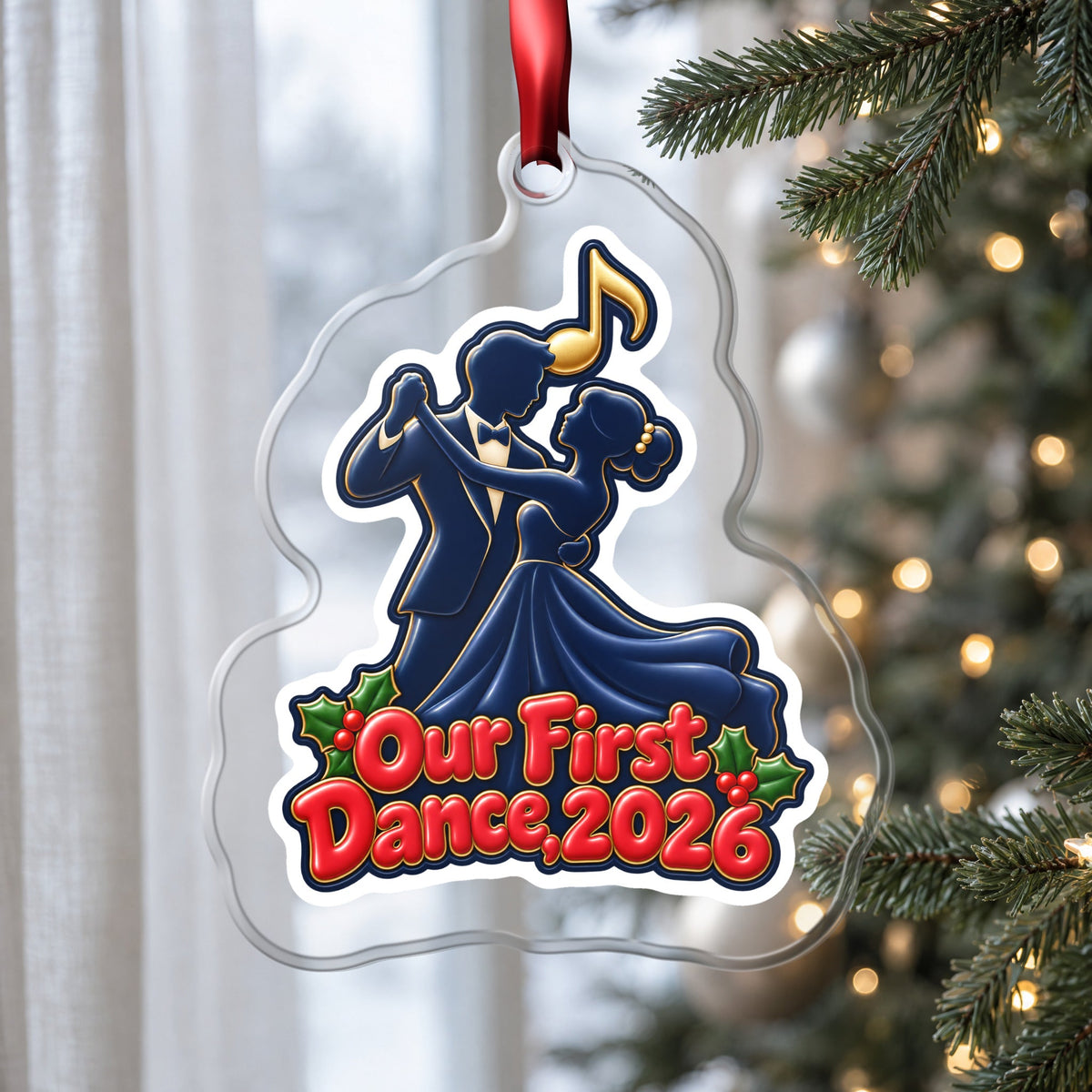 Our First Dance 2026 Couple Christmas Ornament